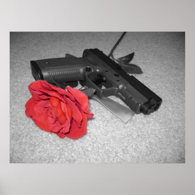 Póster Un arma y un Rosa (Frente)