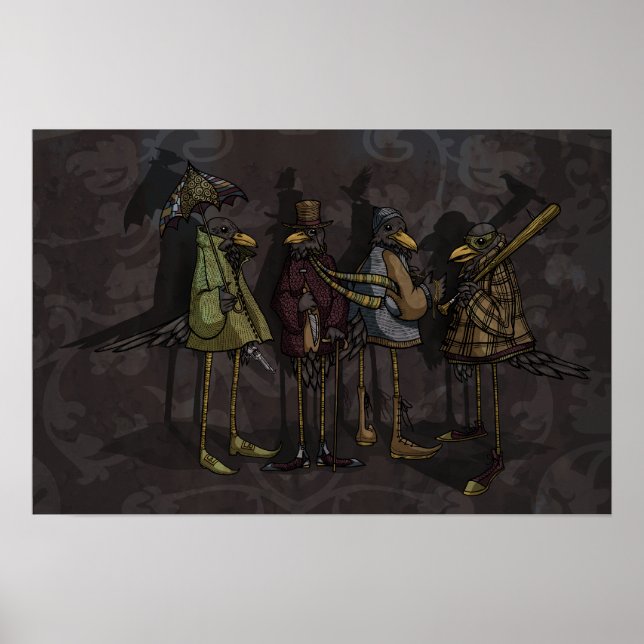 Póster Un asesinato de cuervos (Frente)