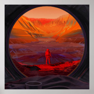 Póster Un Astronauta En Marte