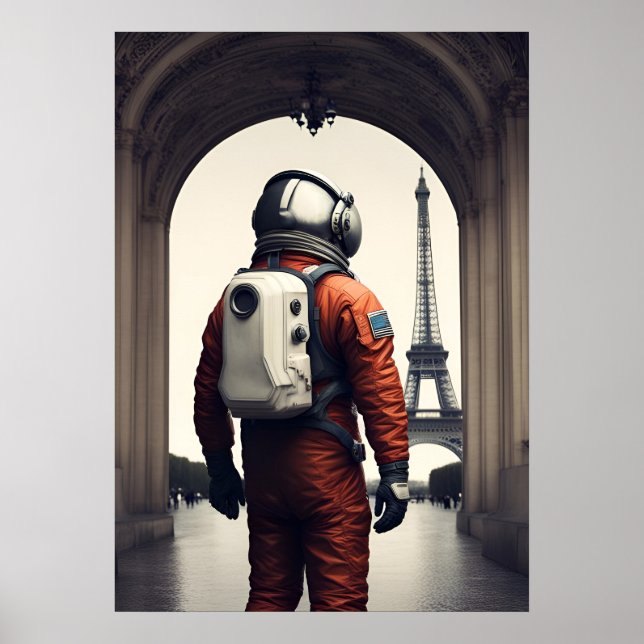 Póster Un astronauta en París  (Frente)