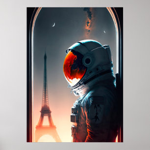 Póster Un astronauta en París 