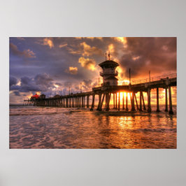 Póster Un atardecer de invierno "