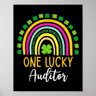 Póster Un Auditor Afortunado Día de San Patricio Tréboles
