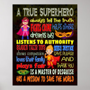 Póster Un auténtico divertido superhéroe - Poster 16x20