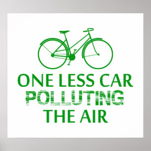 Póster Un auto menos contaminando el aire