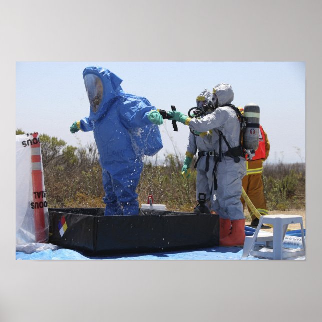 Póster Un aviador en una bañera (Frente)