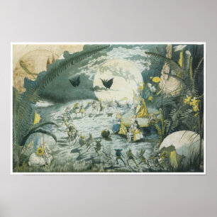 Póster Un baile de hadas, George Cruikshank, Jr