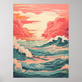 Póster Un baile de olas y sol