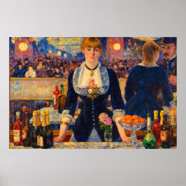 Póster Un bar en el Folies-Bergere de Edouard Manet