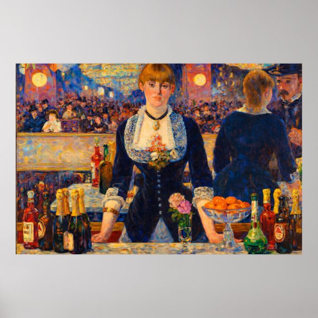 Póster Un bar en el Folies-Bergere de Edouard Manet (Frente)