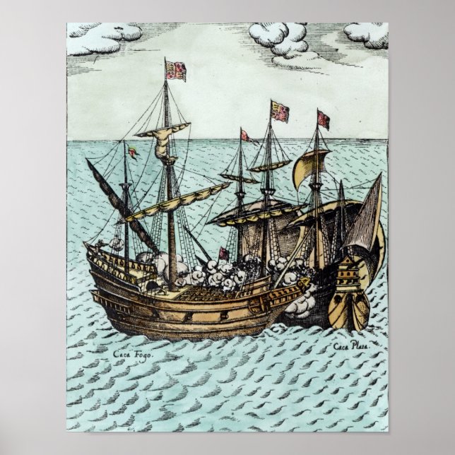 Póster Un barco del tesoro español (Frente)