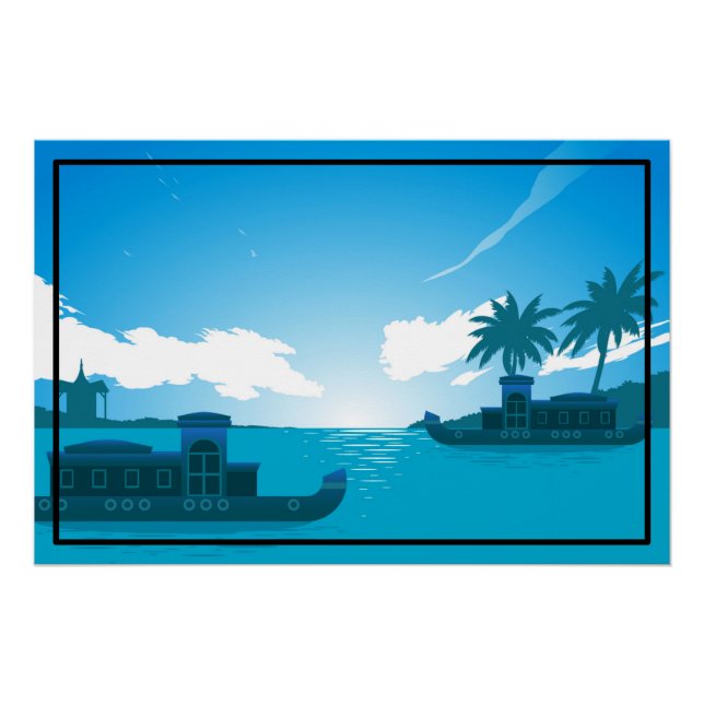 Póster Un barco en el mar-18530 (Anverso)