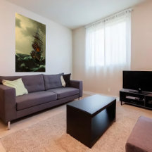 Un barco fresco en el océano tormentoso | Poster d