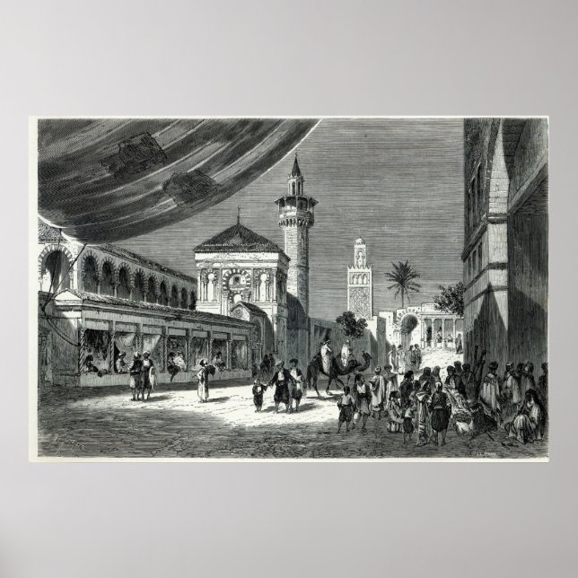 Póster Un bazar en Túnez (Frente)