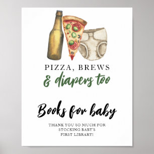 Póster Un bebé está preparando cervecerías y pizzas Libro