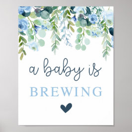 Póster Un bebé está preparando el cartel de un niño