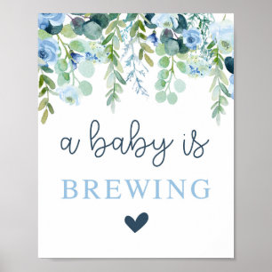 Póster Un bebé está preparando el cartel de un niño