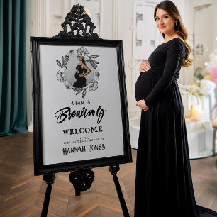 Póster Un bebé está preparando el Gótico Baby Shower Skul