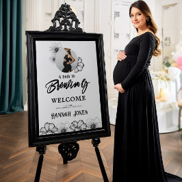 Póster Un bebé está preparando el Gótico Baby Shower Skul