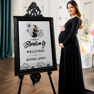 Póster Un bebé está preparando el Gótico Baby Shower Skul