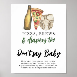 Póster Un bebé está preparando leche No digas bebé