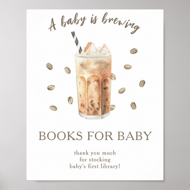Póster Un bebé está preparando Libros para bebé (Frente)