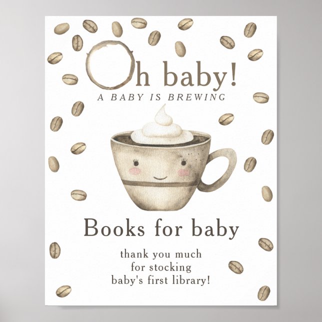 Póster Un bebé está preparando Libros para bebé (Frente)