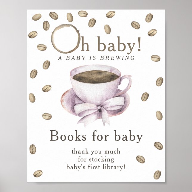 Póster Un bebé está preparando Libros para bebé (Frente)
