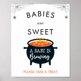 Póster Un bebé está preparando un post de Baby Shower en