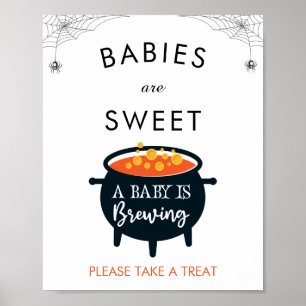 Póster Un bebé está preparando un post de Baby Shower en 
