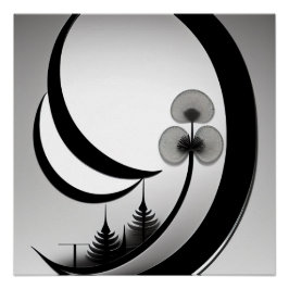 Póster Un bello arte mural para una oficina