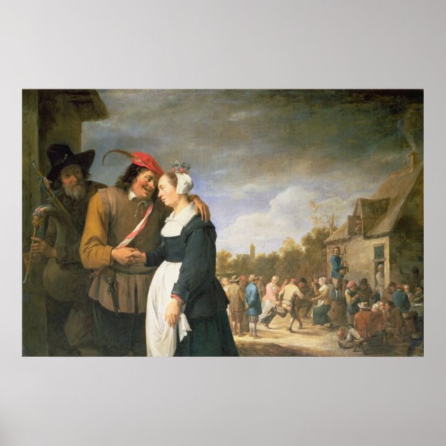 Póster Un Boda campesino, 1648 (Frente)