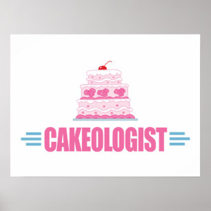 Póster Un Boda gracioso que ama el pastel