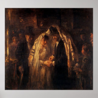 Póster Un Boda judío de Jozef Israels - Circa 1903