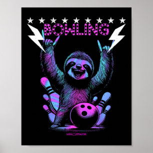 Póster Un boliche de eslogan de Guay con un paro relámpag