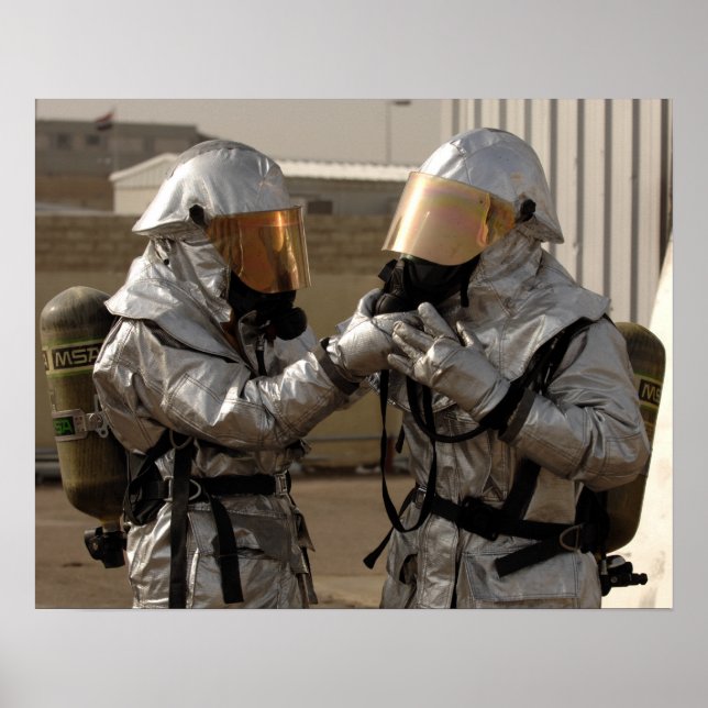 Póster Un bombero iraquí (Frente)