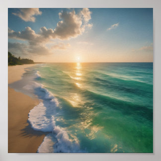 Póster Un bonito poster de playa