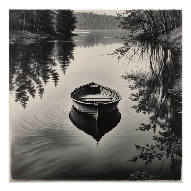 Póster Un bote en el río (Anverso)