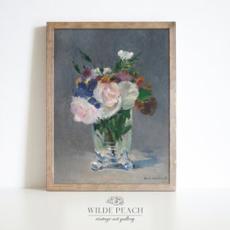 Póster Un Bouquet de flores en un cuadro vintage con jarr