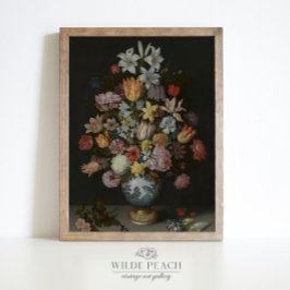 Póster Un Bouquet de flores en un cuadro vintage con jarr