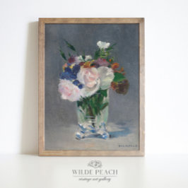 Póster Un Bouquet de flores en un cuadro vintage con jarr