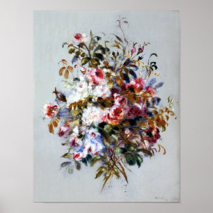 Póster Un Bouquet de Rosas por Renoir Print