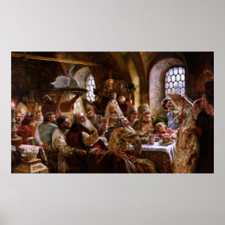 Póster Un Boyar Boda festín de Konstantin Makovsky