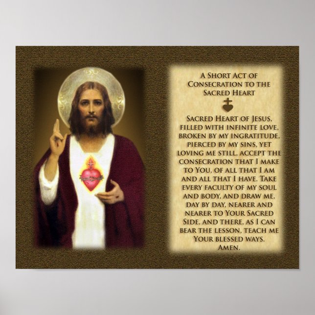 Póster Un breve acto de consagración al corazón sagrado (Frente)