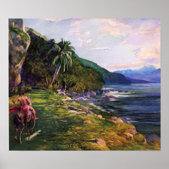 Póster 'Un breve camino en Tahití' - John La Farge (Frente)