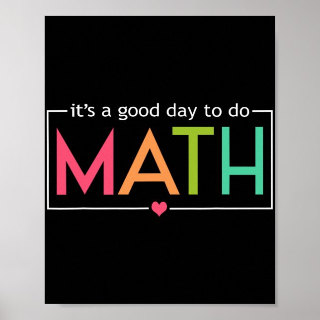 Póster Un buen día para hacer pruebas de matemáticas (Frente)