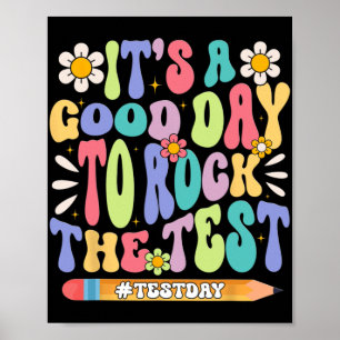 Póster Un Buen Día Para Romper El Motivo De Prueba Groovy