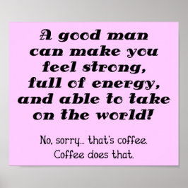 Póster Un buen hombre divertido cartel de café
