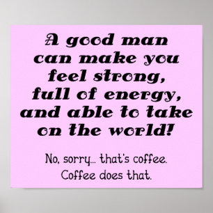 Póster Un buen hombre divertido cartel de café