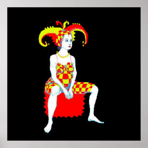 Póster Un bufón embarazada